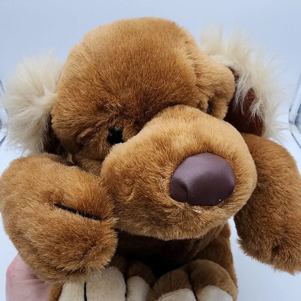 Vtg Union Toy Brown Dog Plush 15